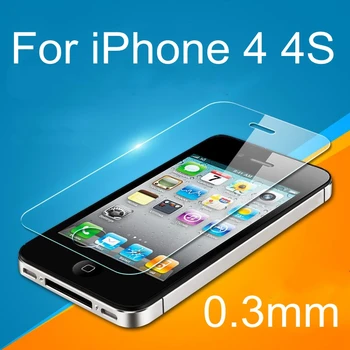 0,3 mm HD Skaidri, Aiški Sprogimo įrodymus, Screen Protector Premium Grūdintas Stiklas iPhone 4 4s 200pcs/daug