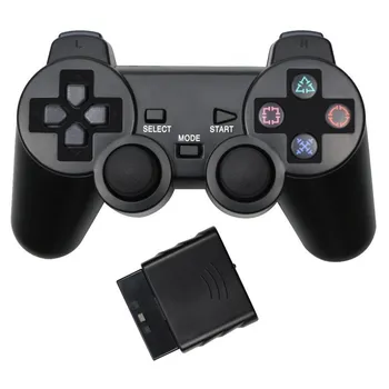 2.4 GHz Wireless Gamepad SONY PS2 / PS1 Priedai, su 2 Varikliai PC Joystick Controller PlayStation 2 Konsolę
