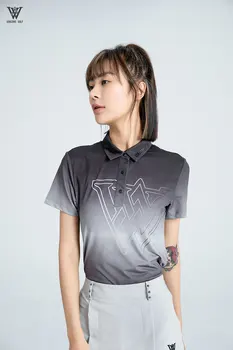 2023 Vasaros Golfo Moterų Atsitiktinis Sporto Marškinėliai Kvėpuojantis Quick Dry POLO T-Shirt Universalus Slim Fit Trumpas Rankovės