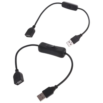 30cm USB Kabelio ilgintuvas su ON/OFF, Kabelio Pratęsimas Perjungti USB Maitinimo Linijos Patvarus Adapteris Accessories
