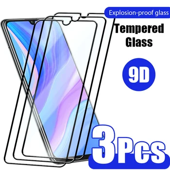 3PCS/Daug Visiškai Padengti Telefonas Stiklo Huawei 30 P40 P20 Lite Pro Screen Protector, Grūdintas Stiklas Huawei P Smart 2019 2021 Z