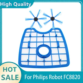3pcs/set Dulkių Cleaner1 filtras ekranas+2round šepetėlis Philips Robotas FC8820 FC8810 FC8066 Valymo robotas priedai