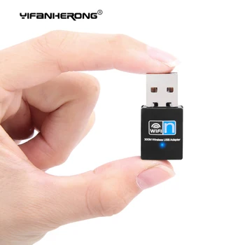 7603/8188 Belaidės Mini USB Wifi Adapteris 802.11 N 300Mbps USB2.0 Imtuvas Dongle Tinklo Plokštė Nešiojamas 