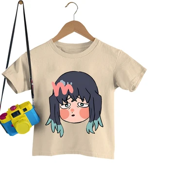 Anime T-shirts Demon Slayer Vaikams, Drabužių, Komiksų Hashibira Inosuke Vaikų Marškinėlius Berniukams trumpomis Rankovėmis T Vasaros Atsitiktinis Mergaičių Marškinėliai