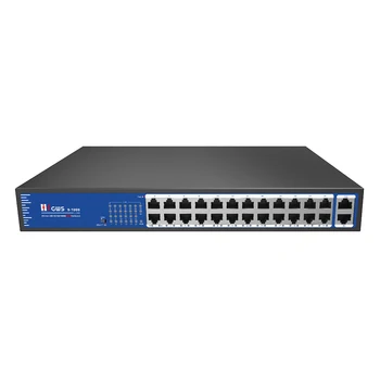 Aukštos Kokybės Komercinės Darbalaukio 26-port Gigabit Uplink 802.3 af/ne PoE Switch IP Kameros