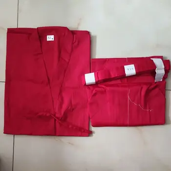 Aukštos Kokybės Raudonų Vasaros UNISEX Japonijos Kendo uniformas Dobok Aikido Hapkido drabužius Kendo Iaido kostiumai hakama