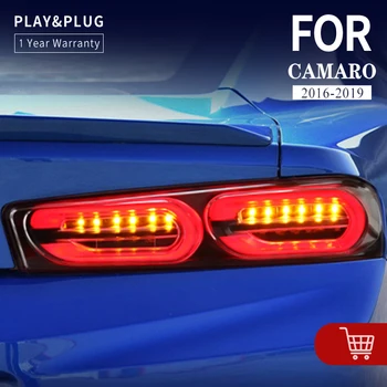 Automobilių Aksesuarai Chevrolet Camaro Žibintai 2016-2019 Naujas Camaro Dinamiškas Posūkio Signalas Liekamosios Lempos DRL Stabdžių Atvirkštinį