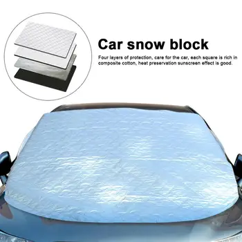Automobilių skėtį nuo saulės, Vasaros Sniego danga Universalus Priekinis atsparus Vandeniui Atsparūs Aliuminio Folija Sutirštės Siurbimo Auto Skydelis nuo Saulės UV Apsaugos