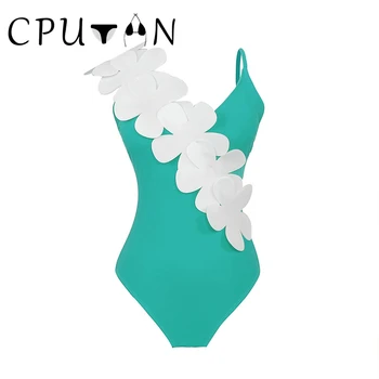 CPUTAN 2023 Nauja Seksuali 3D Gėlių vientisi maudymosi kostiumėlį Derliaus Kietas Moterų maudymosi Kostiumėliai, Brazilijos Paplūdimio Vasaros Monokini Maudymosi Kostiumas
