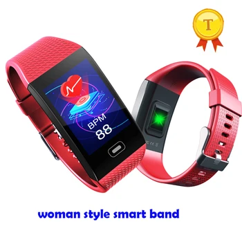 didelis Spalvingas Ekranas moteris moteris smartband su širdies ritmo ip67 atsparus vandeniui smart tracker skambinti, priminti smart apyrankę pk mi band 3