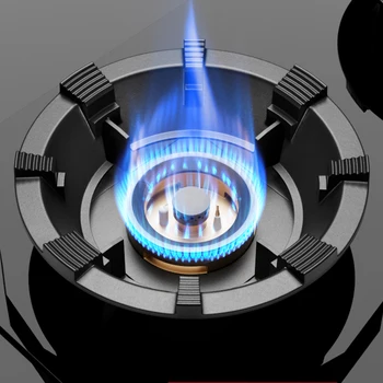 Dujų viryklė universalus priedai Stabdžių sistema dujų degiklio dalių ketaus kaitlentės dalių dujinė viryklė, Ne slydimo laikiklis 3D vėjo gaubtu