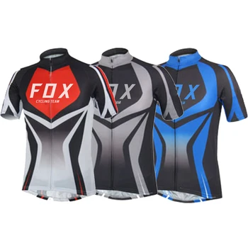 FOX Dviračių Komanda Jersey trumpomis Rankovėmis vyriški Vasarą Kalnų Dviračių, Drabužių Lenktynių MTB Dviračių Drabužius Camisa De Ciclismo Masculino