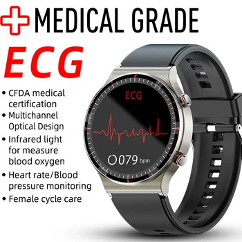 G08 Smart Watch Medicinos lygio EKG PPG 24H Širdies ritmas, Kraujo Deguonies Sveikatos Stebėsenos Vyrų, Moterų Fitneso Sporto Smartwatch