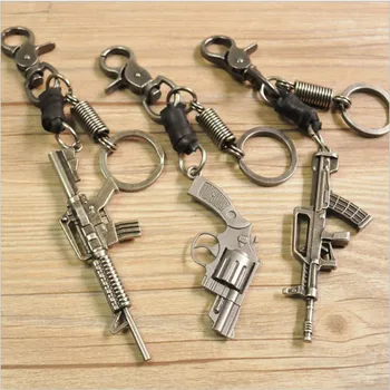 Karšto pardavimo Modeliavimas Ginklas Modelis Keychain Male Mini AK47 M4A1 Ginklą Key Chain Automobilių paketų prižiūrėtojų raktinę AWP Snaiperio Šautuvas Kietas Mens Papuošalai