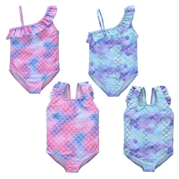 Korėjos Versija Mergaičių vientisas maudymosi kostiumas Naujas Produktas Vaikams 1-6 Metų amžiaus Vaikų Suspender Paplūdimio maudymosi Kostiumėliai