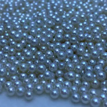 MADALENA SARARA 2.5-3.0 mm Gėlavandenių Perlų Karoliukais Apvalus Natūralus Baltas Geros Kokybės Shinny Prabanga 10vnt/daug