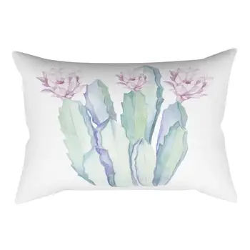 Minimalistinio stiliaus gyvenamasis kambarys sofos, stačiakampio formos pagalvėlė padengti užvalkalas Kaktusas šviesos spalva miegamojo puošmena užvalkalas