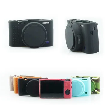 Minkštas Atveju Fotoaparatas Sony RX100 III IV V Guma Apsauginė Kūno Padengti maišelį Silikono Odos DSLR Fotoaparatas