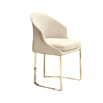 Modernios Šviesos Prabangus Nerūdijančio Plieno Valgomojo Kėdė Nordic Hotel Kėdės Amerikos Laisvalaikio Kėdė Auksu Derybų Kėdė GM