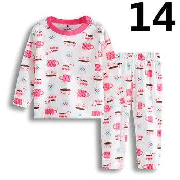 Naujas Baby Girl Sleepwear Tinka Kūdikiams Pižama, Rausvos Spalvos, 100% Medvilnė, Naujagimių Miego Nustato Vaikų Drabužius Namuose 3-24 Mėnesių