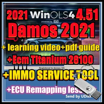 Naujausias WinOLS 4.51 Su Plugins Auto ECU Chip Tuning Programinė įranga VMWARE+ecm TITANIU+immo per+ remapping ekiu pamokos