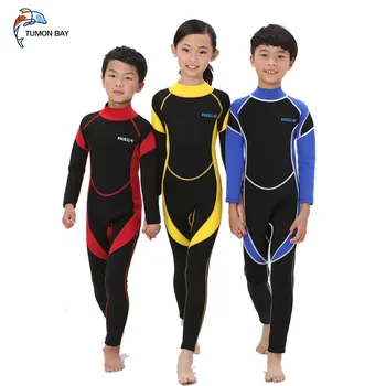 Neopreno wetsuit vaikams nardymo kostiumai vaikams swimwears ilgomis rankovėmis mergaitėms berniukai banglenčių vienas gabalas snorkeling rashguard wetsuit