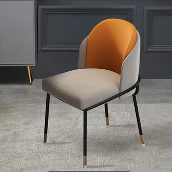 Nordic Light Luxury Fabric Valgomojo Kėdės, Virtuvės Modernus Minimalistinio Dizaineris Odos Atlošas Mobiliojo Silla Baldai FY40YH