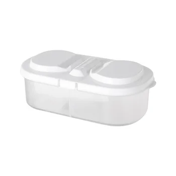 Plastikiniai Šaldytuvas Saugojimo Dėžės BPA-Free 2 Kameros su Dangteliais prietaisams, skirtas Šaldytuvas Kabineto Stalas SCVD889