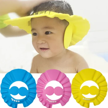 Reguliuojamas Baby Dušo Šampūnas Bžūp Cartoon Formos Plauti Plaukų Shield Skrybėlę Kūdikių Ausų Apsaugos Saugų Vaikų Dušo Galvos apdangalą