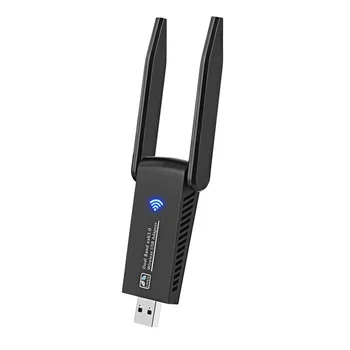 USB 3.0 WiFi Adapteris 1200Mbps 802.11 Ac Belaidžio Tinklo plokštė-WiFi Belaidžio Tinklo Kortelė su Sukiojamomis Antenos PC Kompiuteris