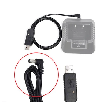USB Įkroviklio Kabelį BAOFENG Walkie Talkie Įkroviklio USB Kištukas, UV-5R UV82 UV-9R Plius Krovikliu Du Būdu Radijo Priedai USB Kištukas