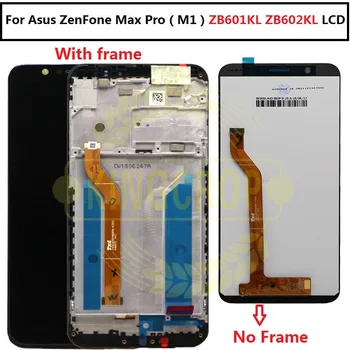 Už Asus ZenFone Max Pro ( M1 ) ZB601KL ZB602KL LCD Ekranas Jutiklinis Ekranas skaitmeninis keitiklis asamblėjos Asus ZB601KL LCD su karkasu