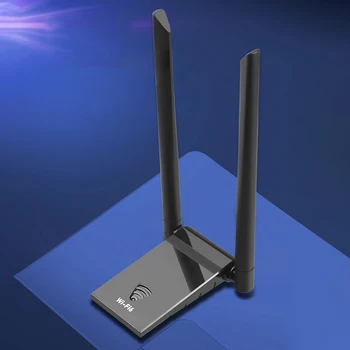 WiFi6 USB 3.0, WiFi Adapteris 2.4/5.8 G Galingos Išorinės Antenos PC Desktop Laptop 1800Mbps Dual Band, Network Kortelės Imtuvas